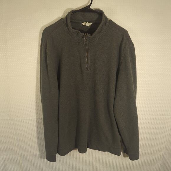 Calvin Klein Jeans XL Gray Quarter Zip Pullover Sweater Men’s Long Sleeve Casual - Picture 1 of 3